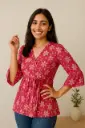 🌸 Gulnaar Blossom Wrap Kurti